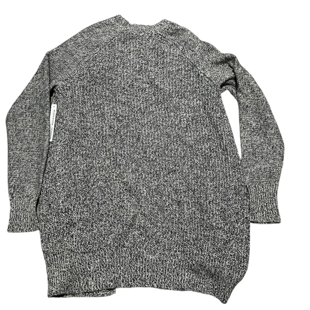 RDI‎ Long Open Cardigan Sweater Gray Knit Elbow Patch Cotton Blend women’s XS